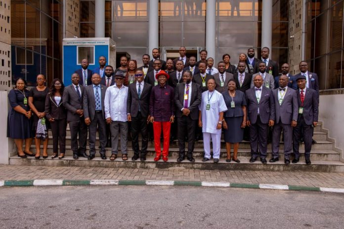 Senator Lawrence Ewhrudjakpo Sagbama and Yenagoa Branches of the Nigerian Bar Association (NBA) and the leadership of the Young Lawyers Forum