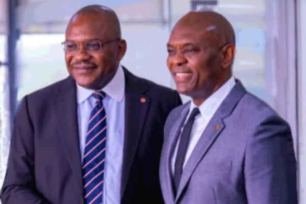 CEO Heirs Energies, Mr Osayande giehon, with Chairman, Heirs Energies, Tony Elumelu.,