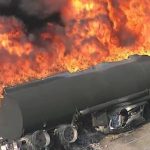 BREAKING: Many Trapped As Oil Tankers Explode In Ijora, Lagos Tanker explodes