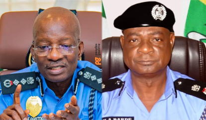 Inspector General of Police Kayode Egbetokun and Imo CP, Mohammed Bardem