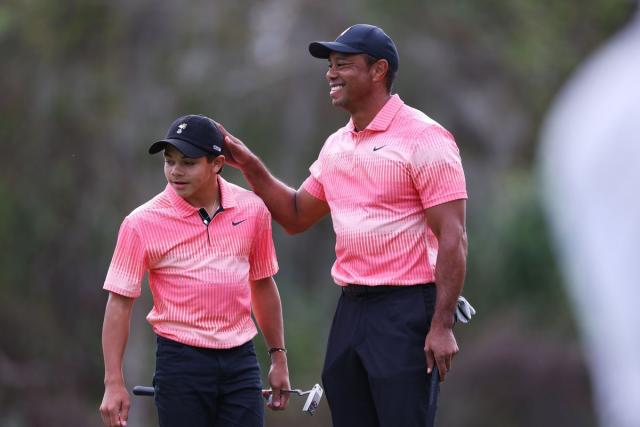 Tiger Woods and Son Tiger Woods
