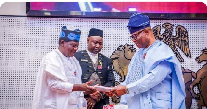 Akpabio Swears In Ex-Labour Minister Lalong Akpabio Swears In Ex-Labour Minister Lalong