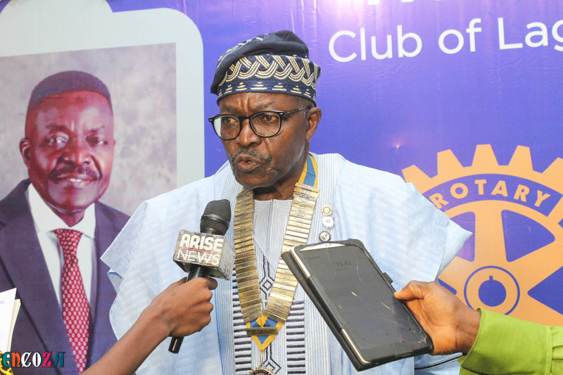 The President of Rotary Club of Lagos, Major General (Rcd) Abiodun Kamourudeen Role.
