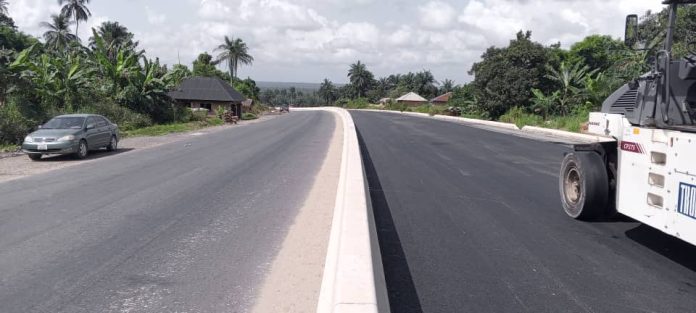 One of the completed bridges