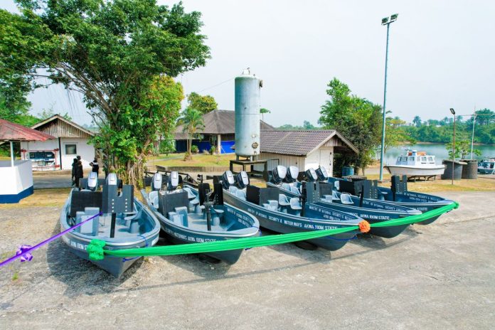 Some of the Gunboats purchased by the Akwa Ibom State Government. Some of the Gunboats purchased by the Akwa Ibom State Government.