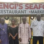 Gov Diri’s SSA Harps On Importance Of Seafood Diet R-L, Bayelsa State Desk Officer for Traditional and Complementary Alternative Medicine, Dr Tarelah I Prefa, Former Director of Protocol, Government House, Mr Joseph Akedeso, SSA on Tourism, Dr Piriye Kiyaramo, CEO of Nengi Seafood Restaurant, Miss Lucy Nengi Ogunu, SSA on New Media, Mr Dave Asei and Chief Miebu Ogunu
