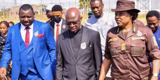 L-R: Barr Mnyim, Gov Alia, CNCS Oche L-R: Barr Mnyim, Gov Alia, CNCS Oche