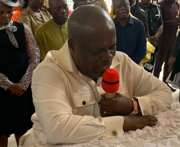 The Transition Committee Chairman of Itu LGA, Akwa Ibom State, Hon. Barr. Etetim Onuk, during the Thanksgiving service on Monday, January 22, 2024.
