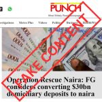 Fake News: No Plans To Convert Domiciliary Account Holdings Into Naira – CBN