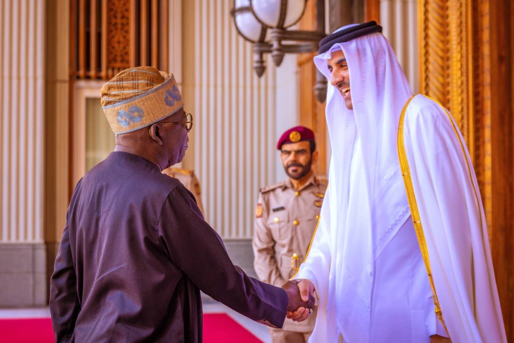 Tinubu and Sheikh Al Thani Qatar - THEWILL NEWS MEDIA