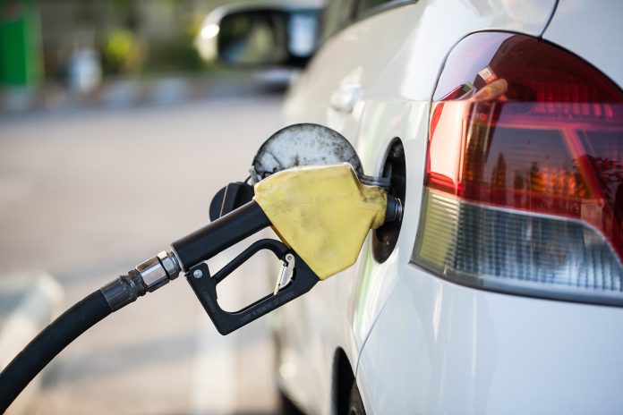 fuel nozzle in pouring to car Fuel Nozzle
