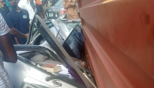 40ft Container Crushes Woman To Death In Lagos