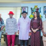 UNDP Offers N200m Support To Bayelsa MSMEs Leader of the UNDP team, Joyce Oboro, who presented a cheque to Governor Douye Diri
