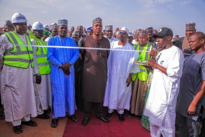 Borno State Governor, Babagana Umara Zulum, on Monday, flagged off the construction of Maiduguri’s 113-kilometre ring road project