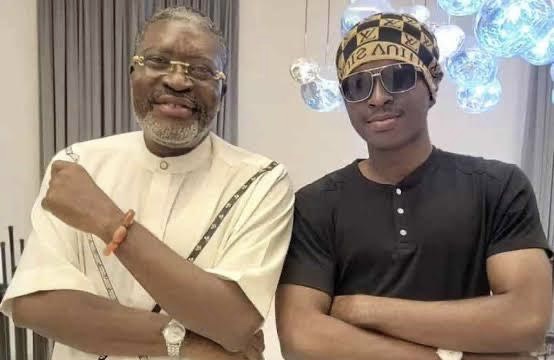 Kanayo O Kanayo and son