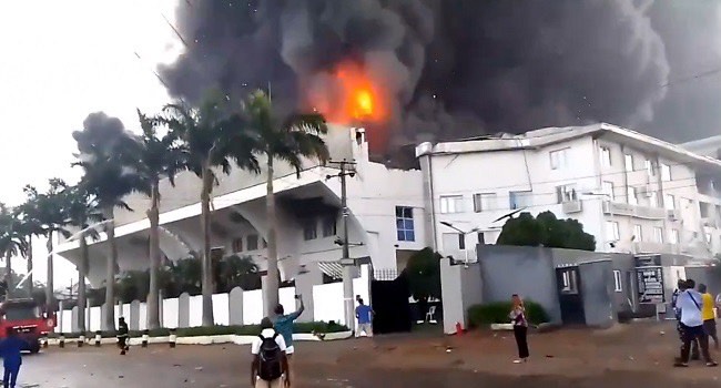 Fire Guts Chris Oyakhilome's Christ Embassy Church Fire Guts Chris Oyakhilome's Christ Embassy Church