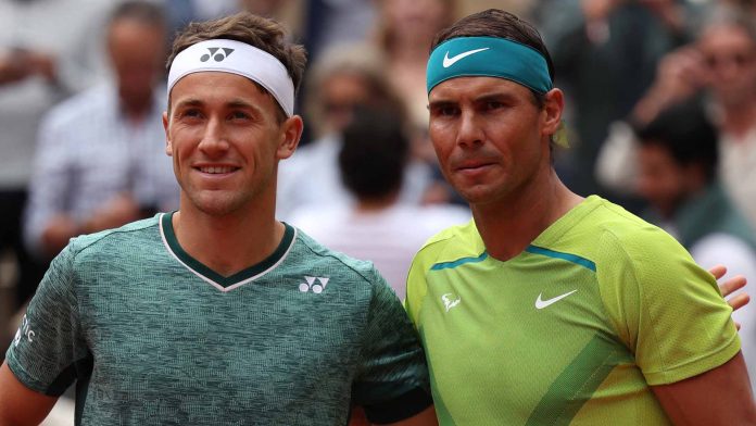 Rafael Nadal and Casper Rudy Rafael Nadal and Casper Rudy