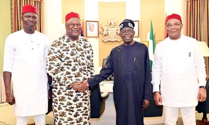 Nwifuru, Anyim pics, Tinubu, Uzodimma