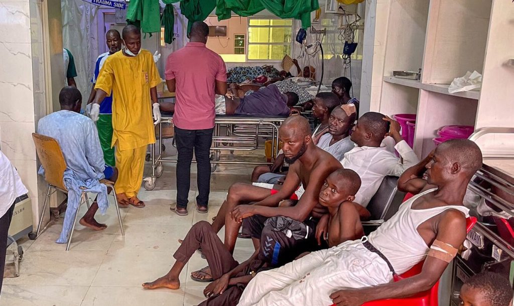 People injured in a suicide bombers attack are attended at a hospital inMaiduguri, Borno state, Nigeria June30, 2024.REUTERS Ahmed Kingimi - THEWILL NEWS MEDIA People injured in a suicide bombers attack are attended at a hospital inMaiduguri, Borno state, Nigeria June30, 2024.REUTERS Ahmed Kingimi