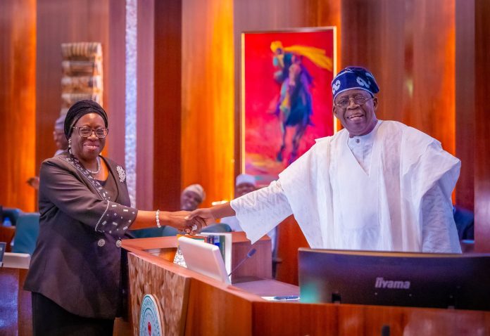 Justice Kudirat Kekere-Ekun and Tinubu