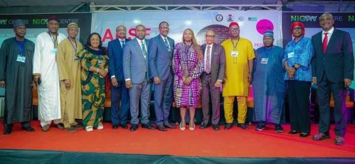 Managing Director of FAAN, Mrs Olubunmi Kuku (middle) flanked by participants at the 9th Airport Business Summit and Exhibition held in Lagos, at the NIGAV Centre, MMA, with the theme: “Airport Viability is Key to Successful Aviation Business Ambition”. Managing Director of FAAN, Mrs Olubunmi Kuku (middle) flanked by participants at the 9th Airport Business Summit and Exhibition held in Lagos, at the NIGAV Centre, MMA, with the theme: “Airport Viability is Key to Successful Aviation Business Ambition”.