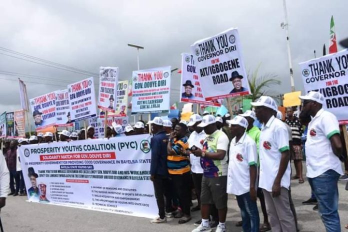 Protest: Bayelsa Youths Hold Solidarity Rally, Applaud Gov. Diri
