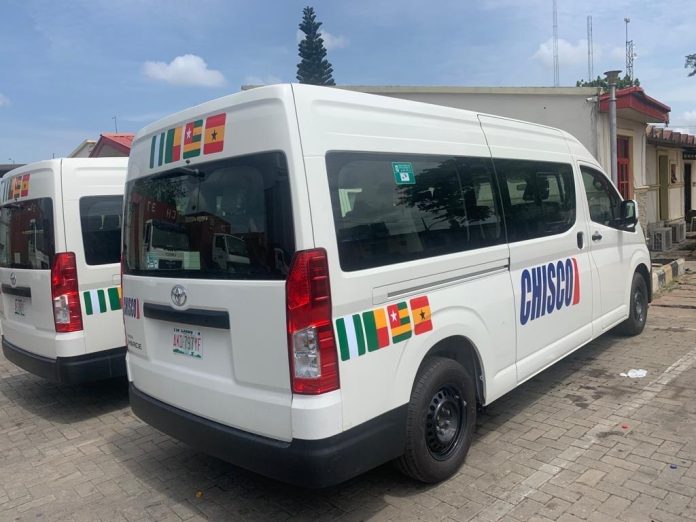 A fleet of Chisco buses plying the Lagos-Accra route