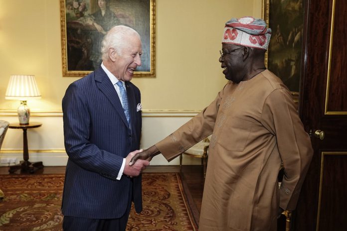 President Bola Ahmed Tinubu yesterday paid a visit to King Charles President Bola Ahmed Tinubu yesterday paid a visit to King Charles