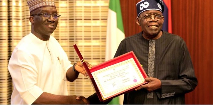 tinubu meets. President Bola Tinubu has charged the Edo State governor-elect, Senator Monday Okpebholo