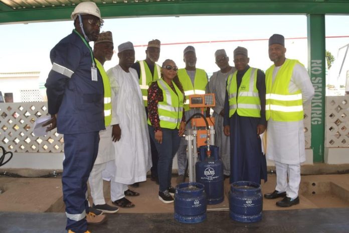 Director Monitoring and Evaluation NCDMB, Mr. Abdulmalik Halilu and some NCDMB staff with the management of Butane Energy at the commissioning of LPG plant at Kaduna. Butane Energy is one of Board’s 3rd party investment.