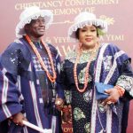 Oba Gbadebo Adedotun Confers Chieftaincy Titles on Yemi Lawal and wife The Lawals