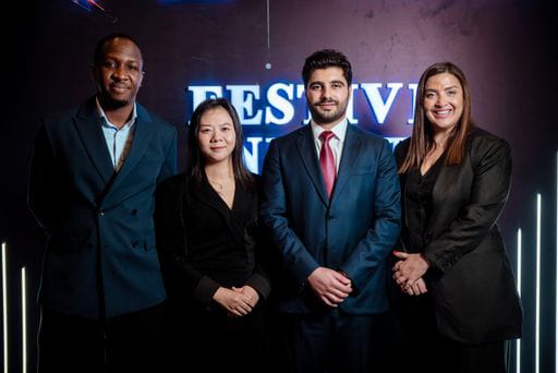 L-R: Syam Abdulkadir - National Operations Manager, Stephanie Wang - Head Africa Sales, Omar Karameh- Executive Director, Mikano International, Joelle Haykal - Group Executive Director - Mikano International Limited during Changan Festive Night held recently in Lagos.