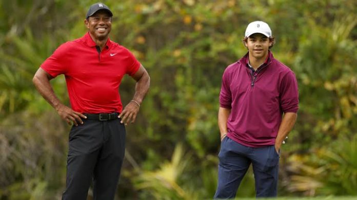 Tiger and Charlie Woods