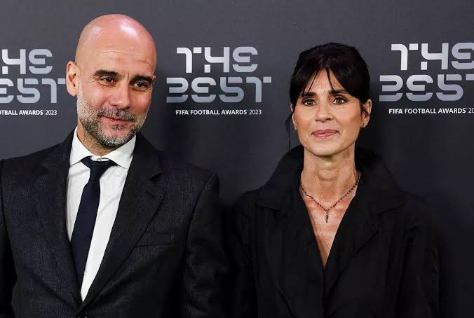 Pep Guardiola, and his wife, Cristina Serra