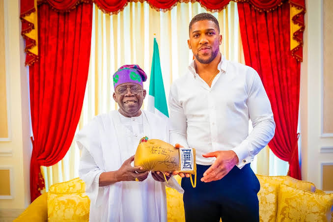 Anthony Joshua and tinubu Anthony Joshua and tinubu