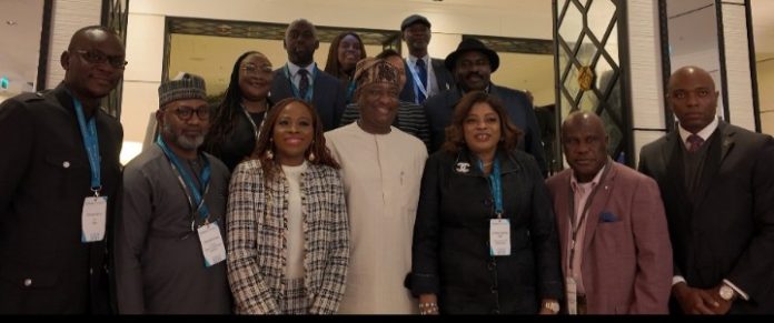 L-R: Emmanuel Iza XeJet, Hon. Abdullahi Idris Garba-Chairman, House Committee On Aviation, Mrs. Helen Brume-Afrixe, Festus Keyamo SAN-Minister of Aviation, Dr. Nneka Onyeali-Ikpe- MD, Fidelity Bank, Sen. Abdulfatai Buhari-Chairman, Senate Committee On Aviation, Moore Ibekwe-Boeing. Back roll: L-R..Mrs. Tufano Mary-Directo Legal, NCAA, Capt. Chris Najomo, DG, NCAA L-R: Emmanuel Iza XeJet, Hon. Abdullahi Idris Garba-Chairman, House Committee On Aviation, Mrs. Helen Brume-Afrixe, Festus Keyamo SAN-Minister of Aviation, Dr. Nneka Onyeali-Ikpe- MD, Fidelity Bank, Sen. Abdulfatai Buhari-Chairman, Senate Committee On Aviation, Moore Ibekwe-Boeing. Back roll: L-R..Mrs. Tufano Mary-Directo Legal, NCAA, Capt. Chris Najomo, DG, NCAA