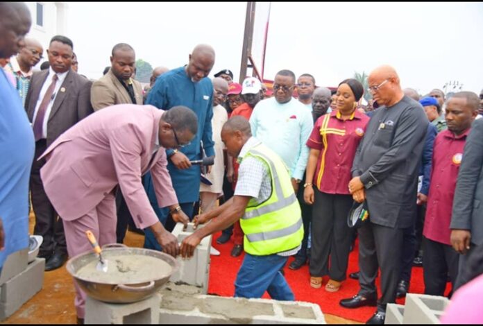 Gov Eno Lays Foundation For GIFA House Gov Eno Lays Foundation For GIFA House