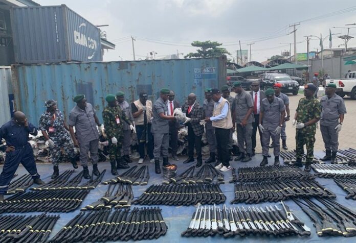Nigeria Customs Hands Over Seized Arms, Ammunition To NCCSALW