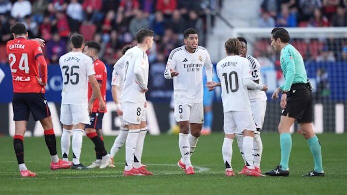 Real Madrid Held By Osasuna After Bellingham Red Card Real Madrid Held By Osasuna After Bellingham Red Card