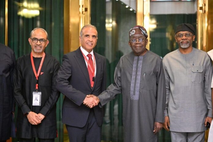 Tinubu with Airtel Chairman Tinubu with Airtel Chairman