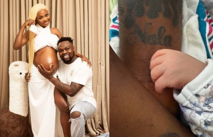 -Egungun-of-Lagos-welcomes-first-child-with-wife- Egungun of Lagos