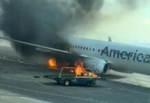 172 Passengers Escape Death As Diverted American Airline Catches Fire At Denver Airport denver-airport-plane