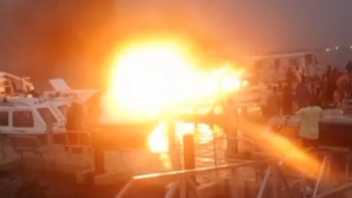 Lagos Ferry Catches Fire Lagos Ferry Catches Fire
