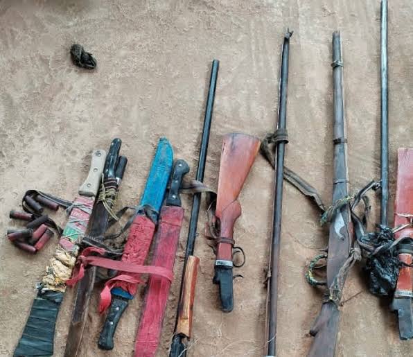 Guns and cutlass Guns and cutlass
