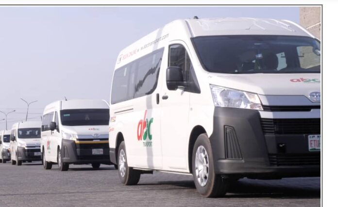 Line-up of some of the ABC Transport Plc Toyota Hiace buses Line-up of some of the ABC Transport Plc Toyota Hiace buses