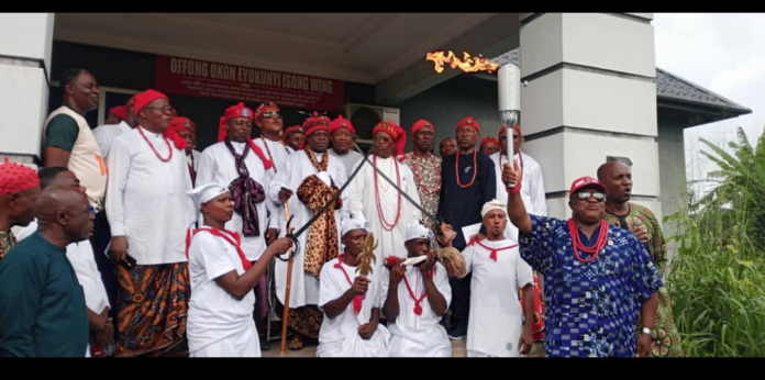 Union while lighting the centennial light at the Civic Centre, Oron