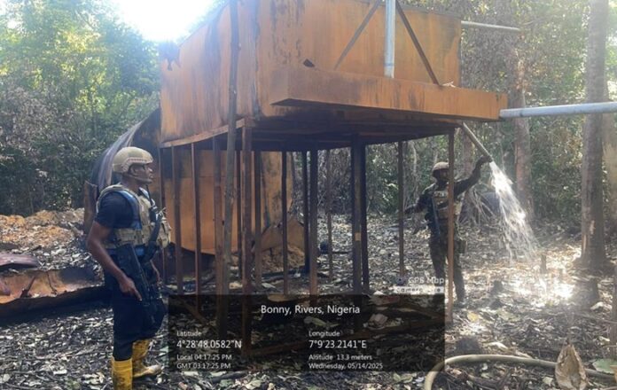 Illegal Refining Site- rivers Illegal Refining Site- rivers