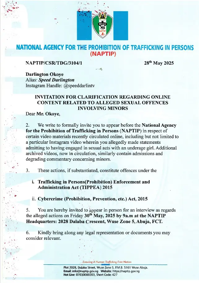 NAPTIP-Speed Darlington - THEWILL NEWS MEDIA NAPTIP-Speed Darlington