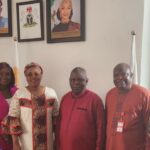 NTDA Moves To Consolidate Tourism Development With ATC Partnership Wasiu Babalola, Ms Esther Abolaji, Dr Susan Akporiaye, Mr Richard Ovie Esewhaye (Director Overseeing Office of DG), Mr Lucky George (Executive Director, ATC) and Ms Hannatu Jimeta of Special Duties Dpt. after a visit by the ATC to NTDA in Abuja recently.