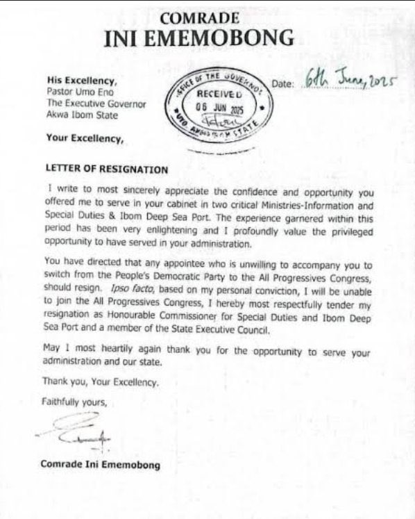 Dr Ini Ememobong letter - THEWILL NEWS MEDIA Dr Ini Ememobong